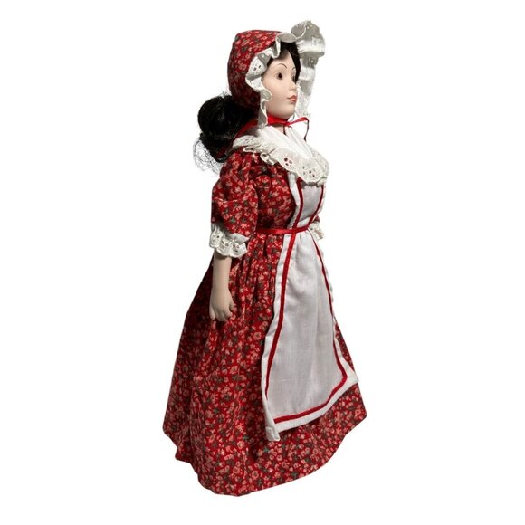 Alice New Jersey Franklin Heirloom Doll Little Maids 13 Colonies Porcelain 1984 - Picture 3 of 12
